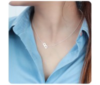 Letter B Silver Necklace SPE-5516